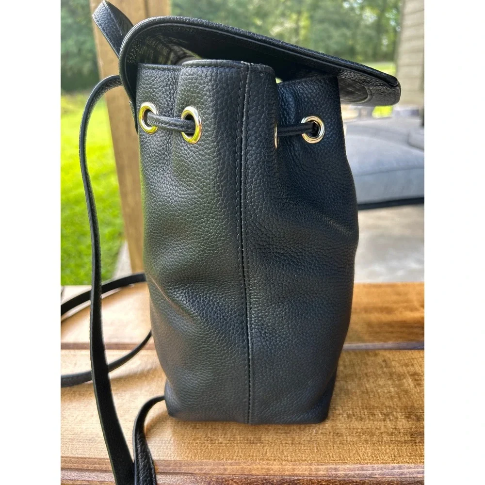 Kate Spade NY Mulberry Street Breezy Black Pebbled Leather Designer Backpack